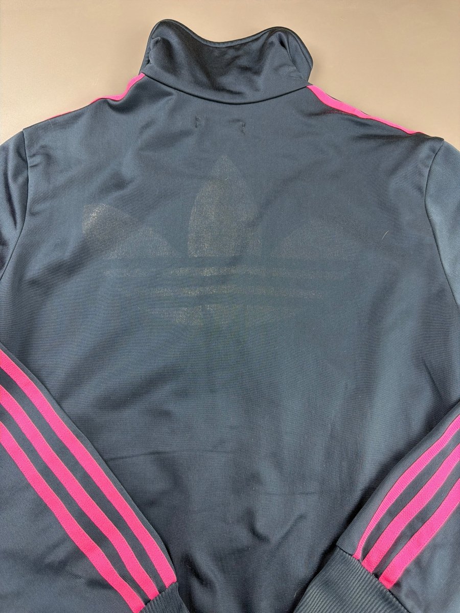 Adidas Y2K Archive "Cyber" Firebird Track Jacket - Charcoal / Neon Pink - Past Pieces