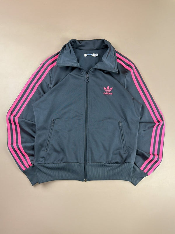 Adidas Y2K Archive "Cyber" Firebird Track Jacket - Charcoal / Neon Pink