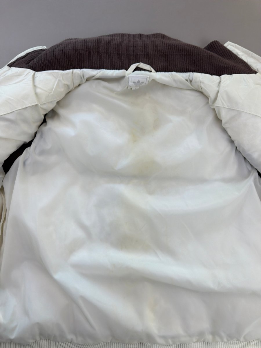 Adidas Y2K "Trefoil" Puffer Vest - Cream & Mocha Brown - Past Pieces