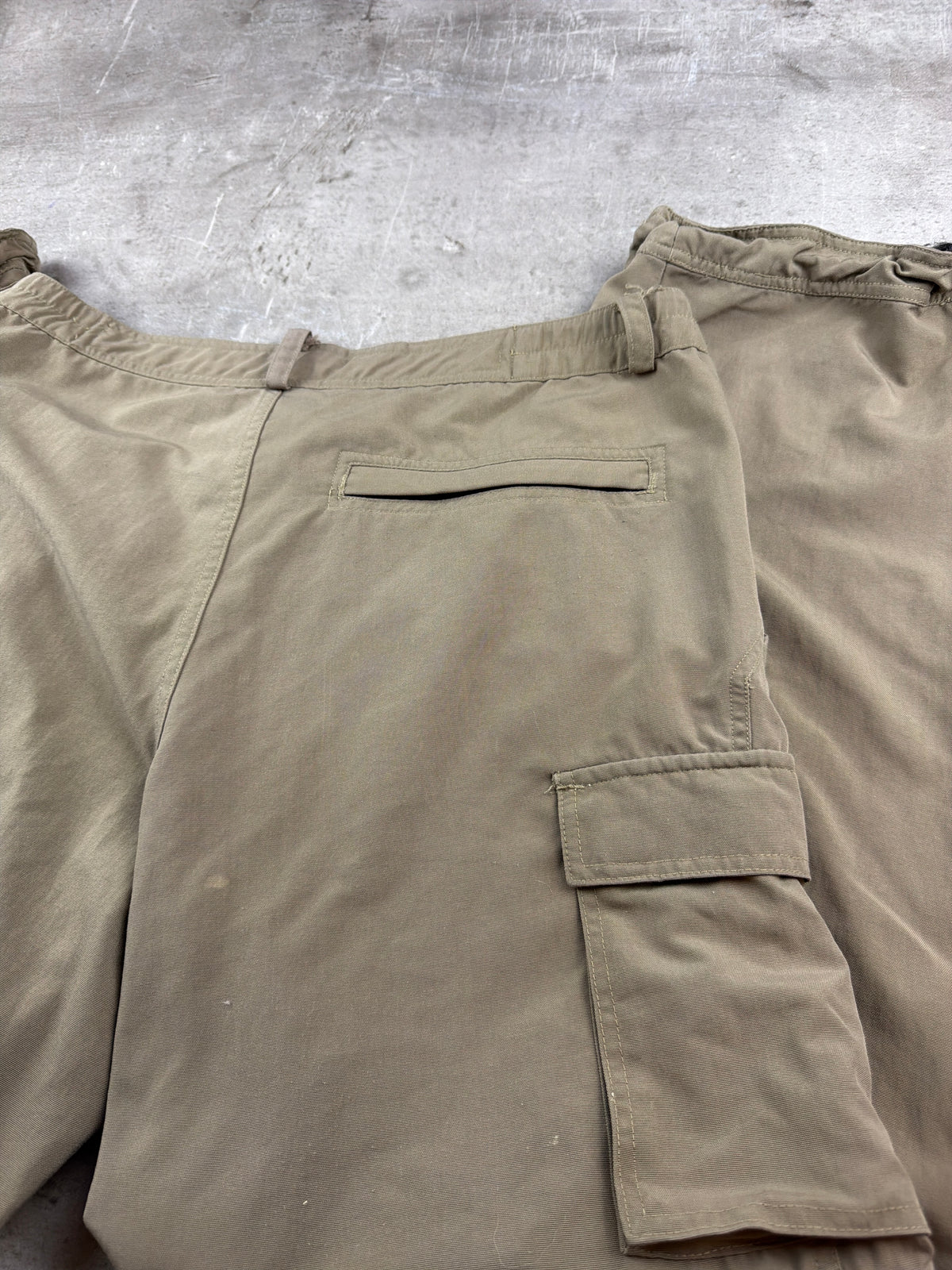 Adidas Y2K Zip-Off Baggy Cargo Pants - Khaki Gorpcore - Past Pieces