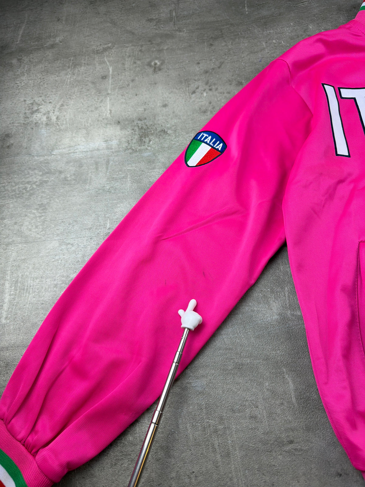 Aliati Y2K "Italia" Embroidered Trackjacket - Hot Pink / Green / Red – Ansicht 7
