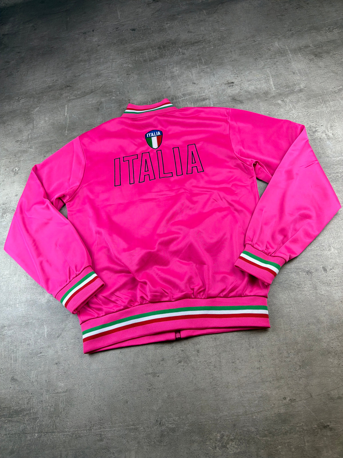 Aliati Y2K "Italia" Embroidered Trackjacket - Hot Pink / Green / Red - Past Pieces