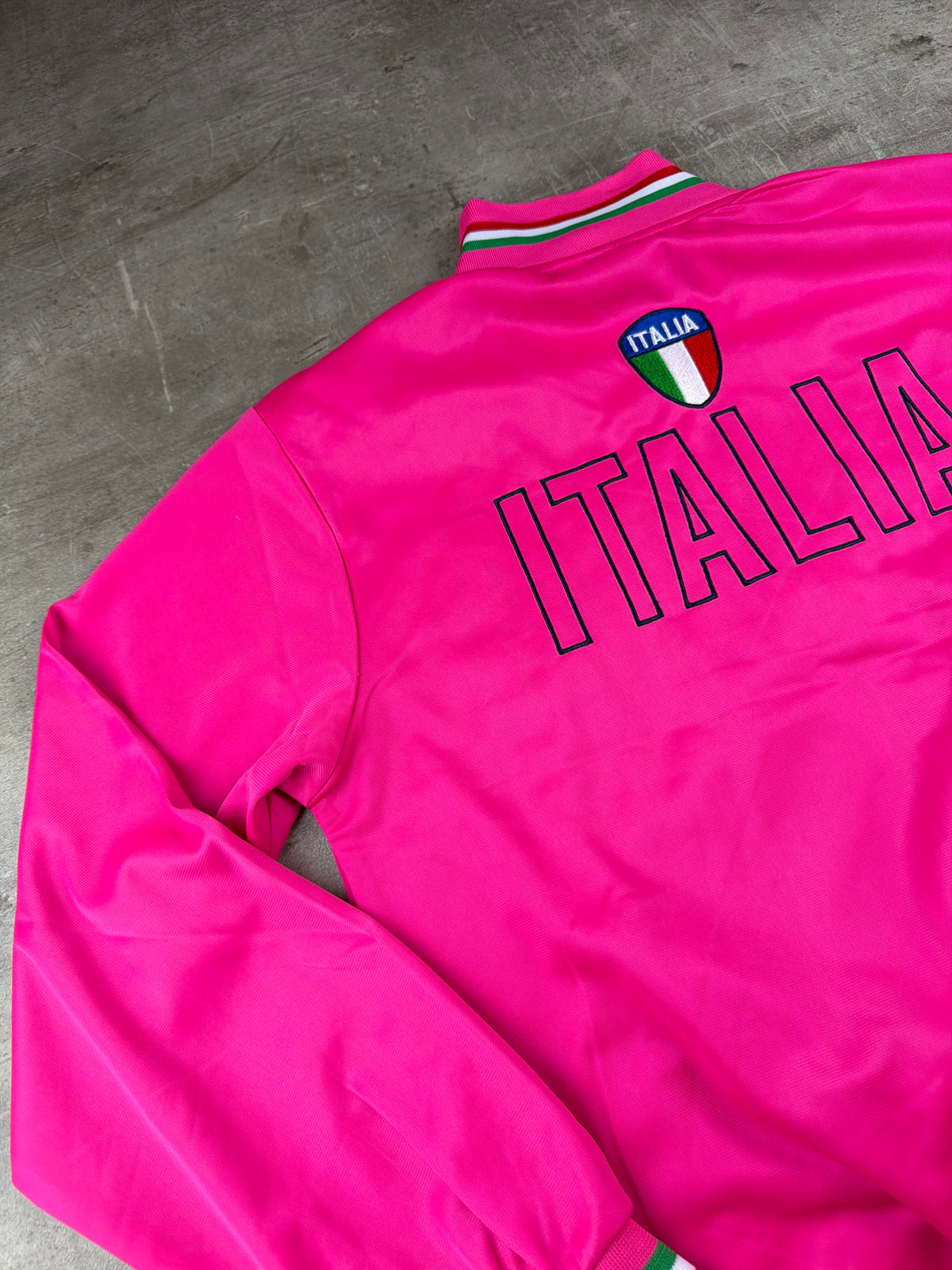 Aliati Y2K "Italia" Embroidered Trackjacket - Hot Pink / Green / Red - Past Pieces