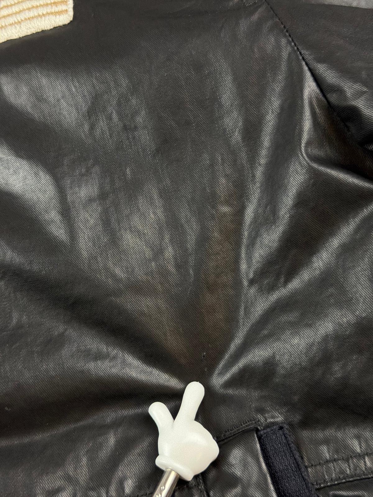 alife & famous Y2K Coated Bomber Jacket - Black / Navy - Past Pieces