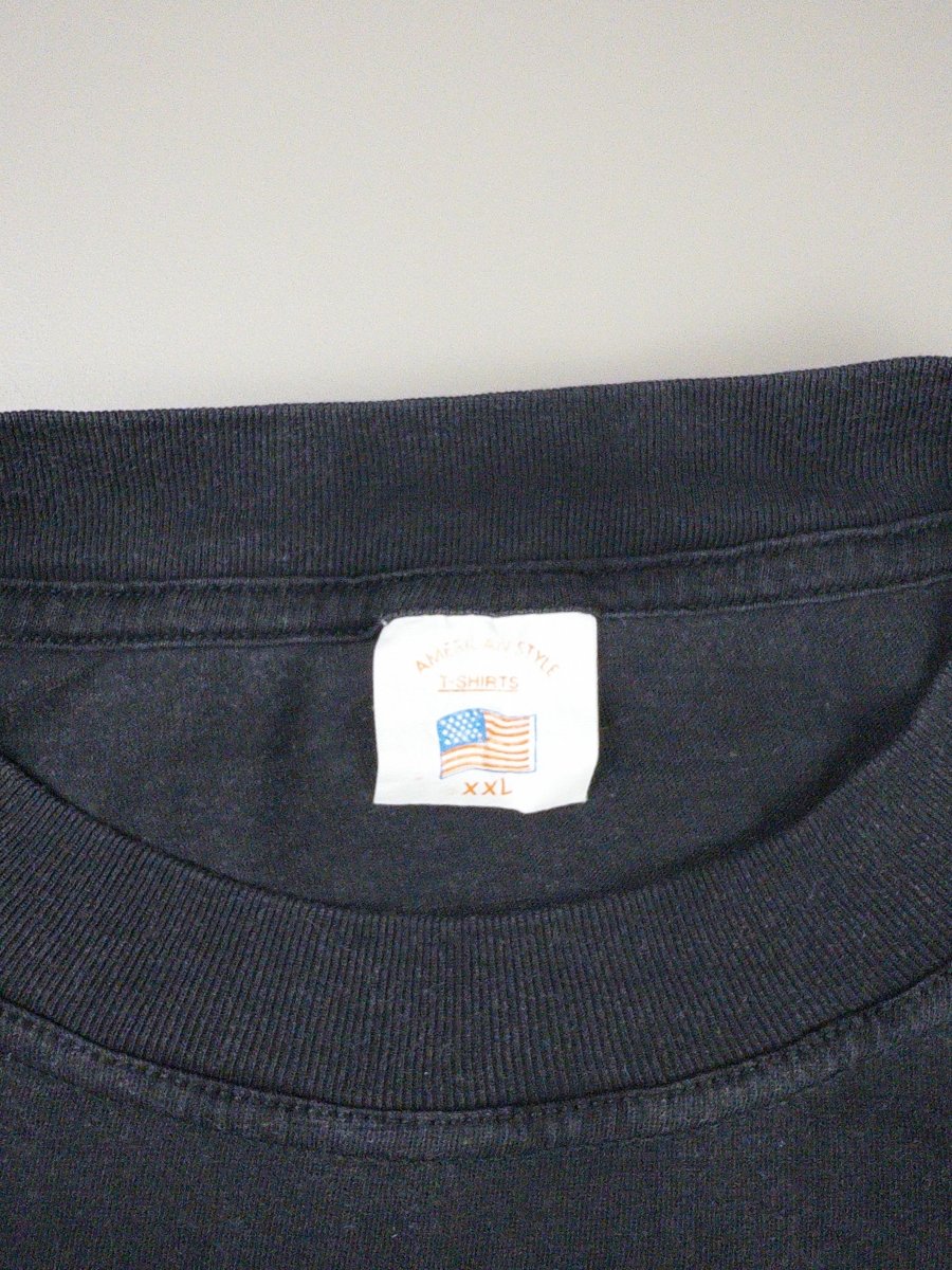 American Style Vintage "Stone Age Kama Sutra" Graphic Tee - Washed Black - Past Pieces