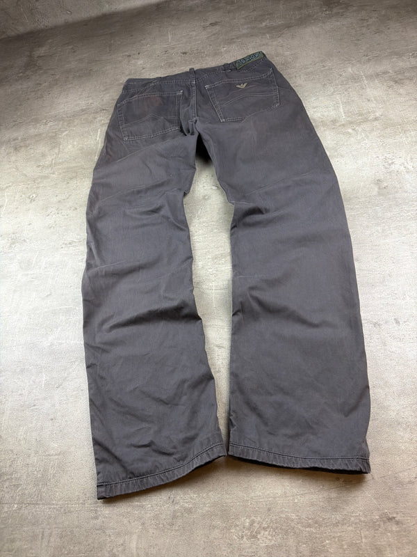 Armani Jeans Archive Baggy Twill Pants - Washed Grey