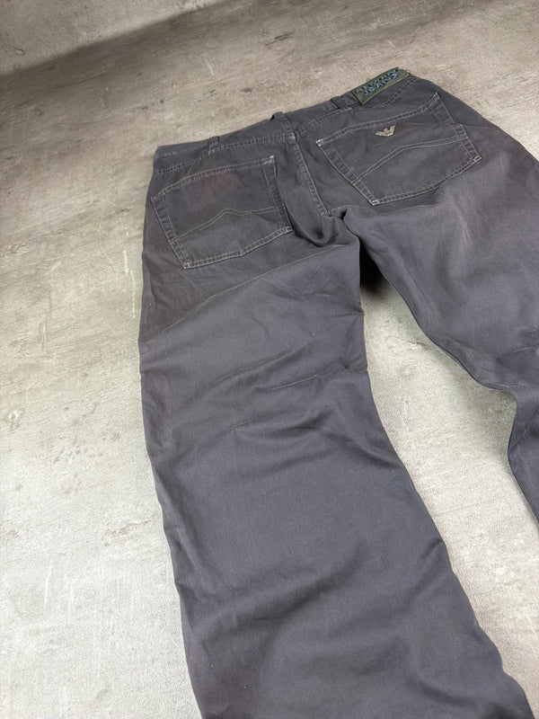 Armani Jeans Archive Baggy Twill Pants - Washed Grey