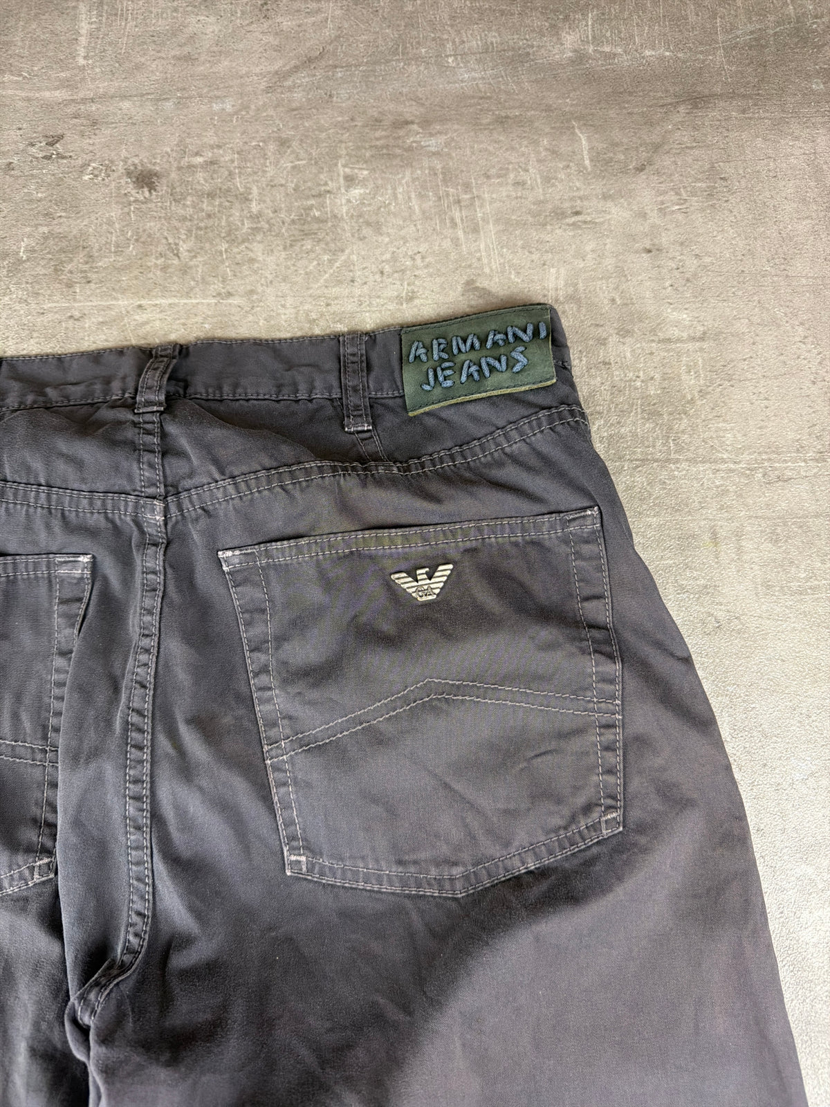 Armani Jeans Archive Baggy Twill Pants - Washed Grey – Ansicht 5