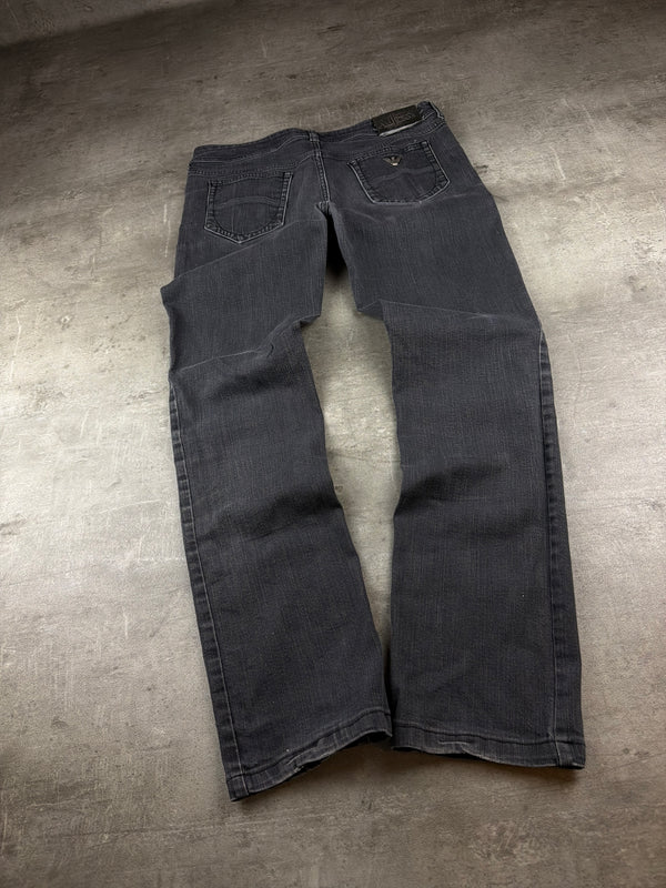Armani Jeans Archive Slim Straight Denim - Washed Black
