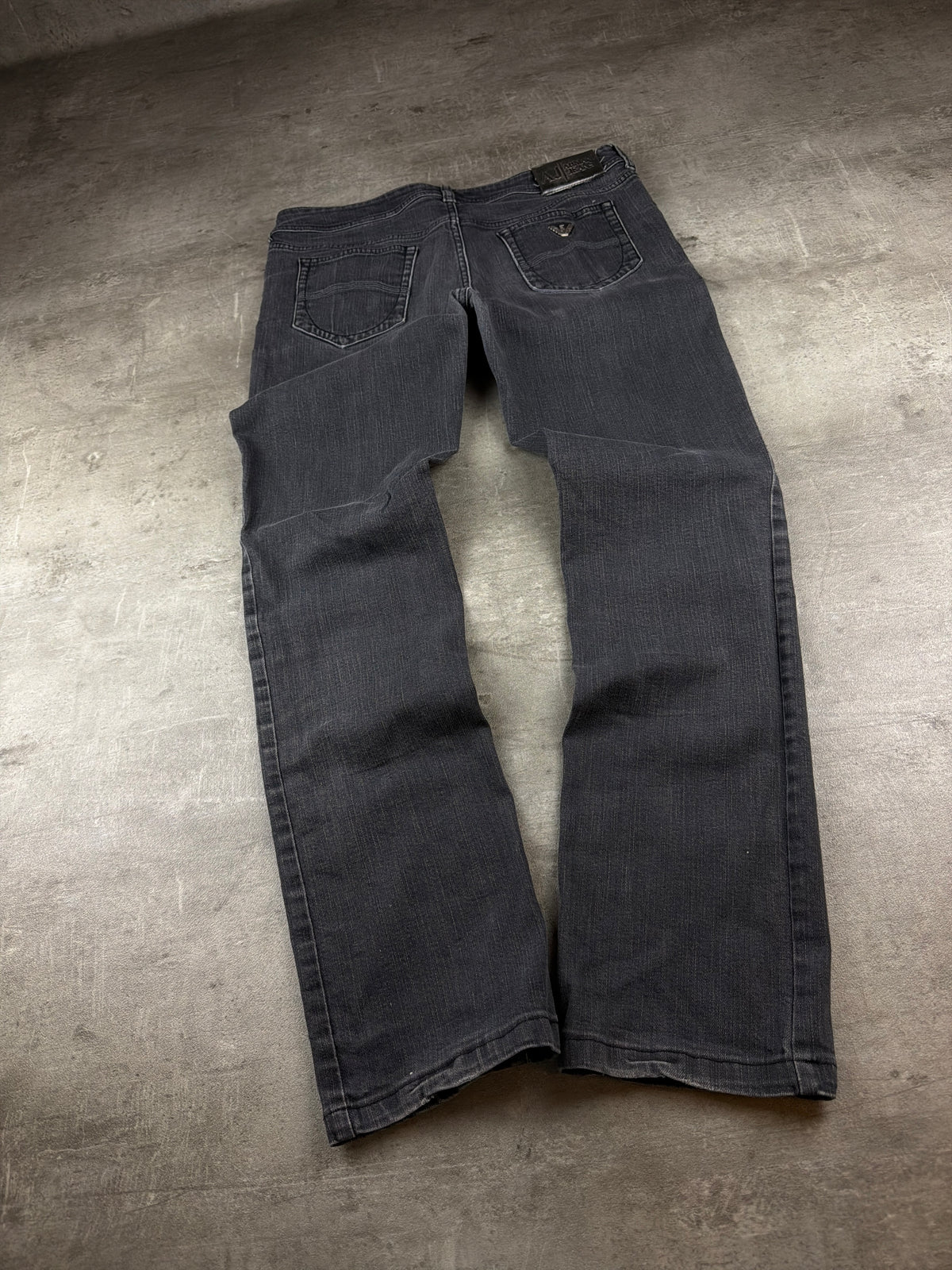 Armani Jeans Archive Slim Straight Denim - Washed Black – Ansicht 2