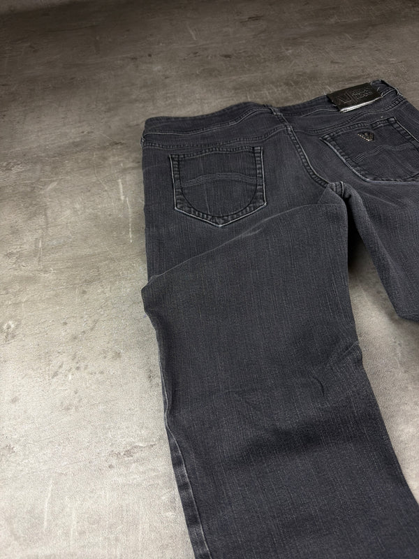 Armani Jeans Archive Slim Straight Denim - Washed Black