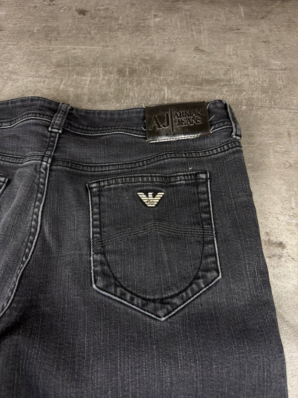 Armani Jeans Archive Slim Straight Denim - Washed Black