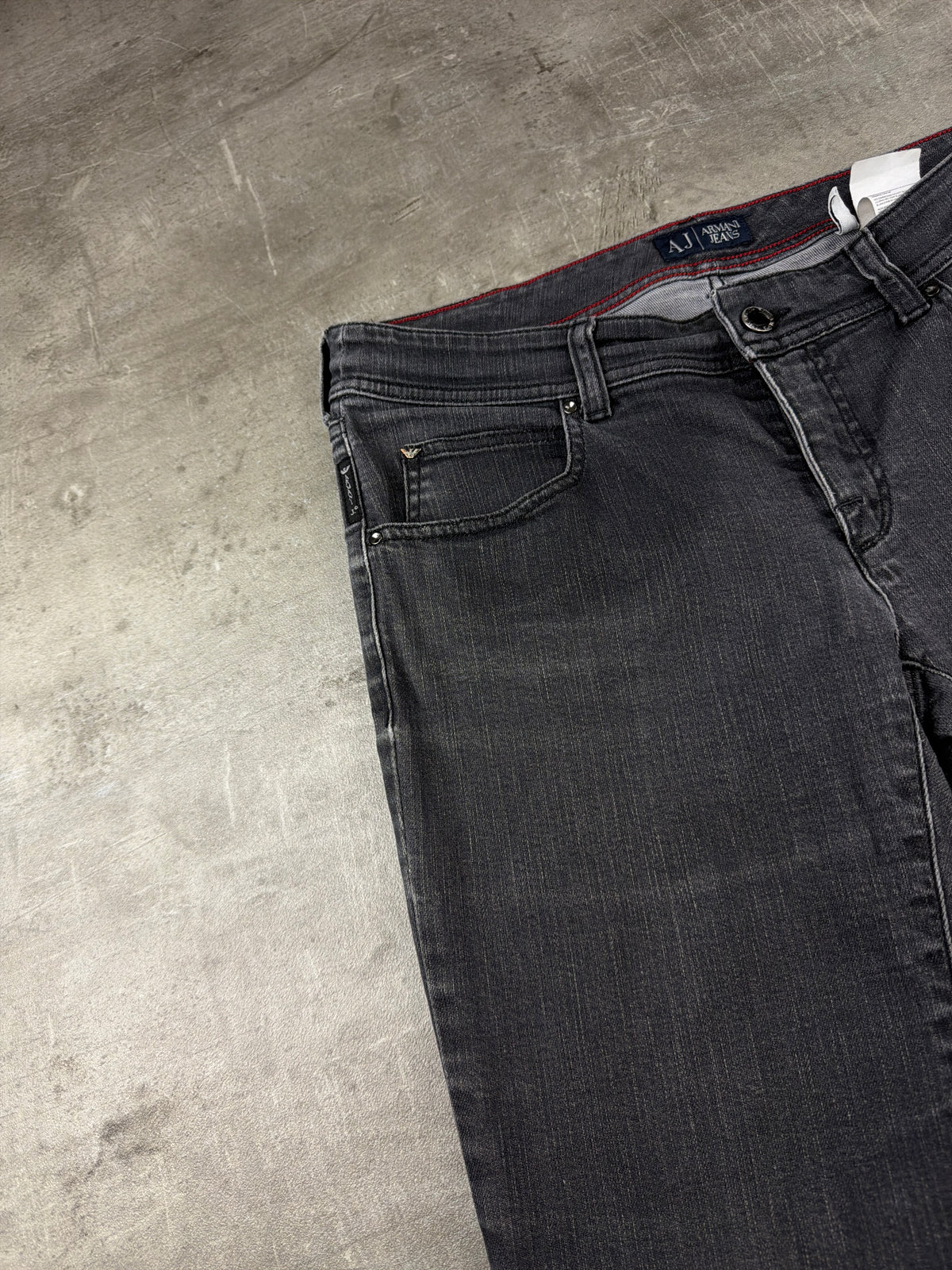 Armani Jeans Archive Slim Straight Denim - Washed Black – Ansicht 6