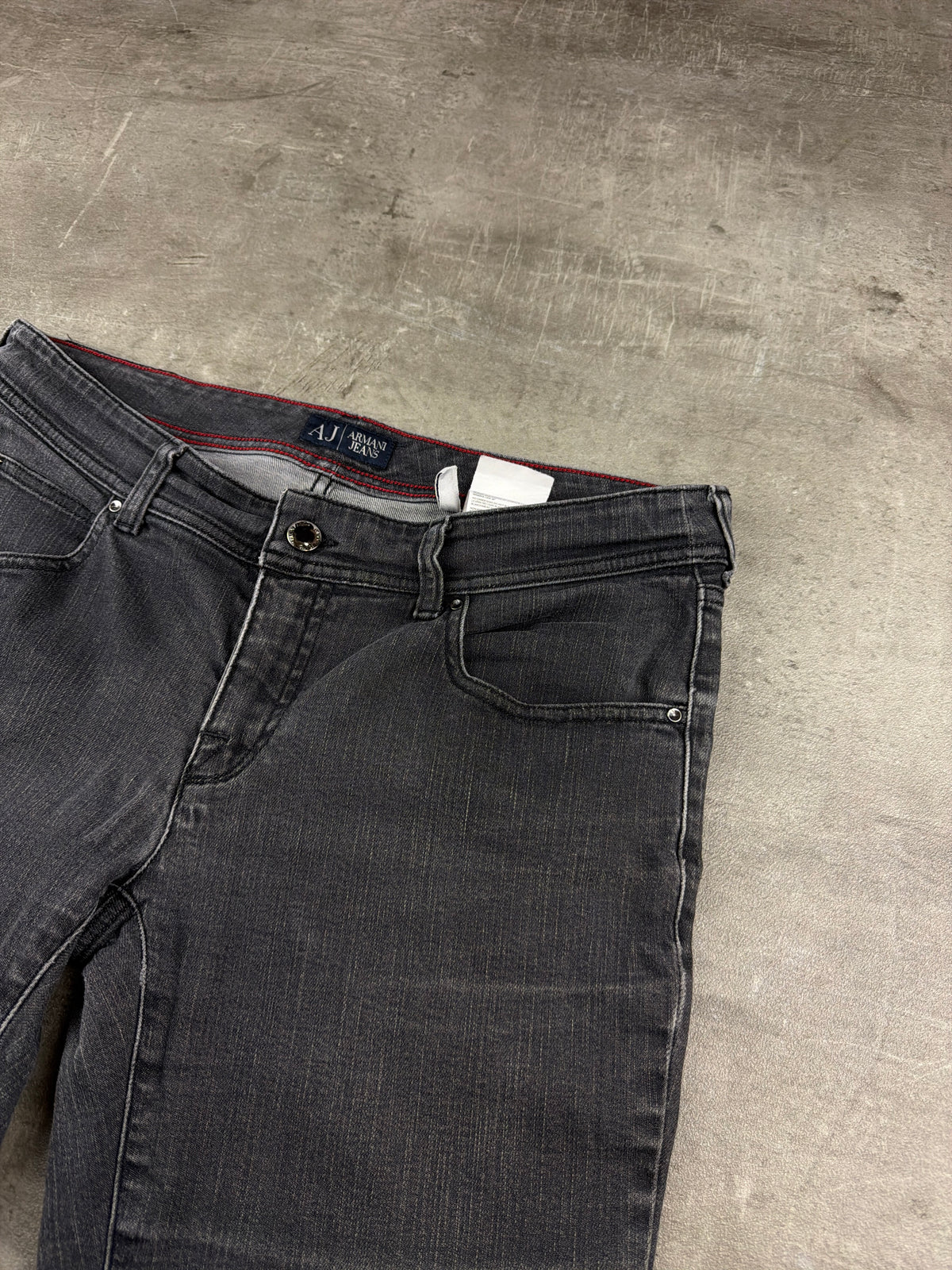 Armani Jeans Archive Slim Straight Denim - Washed Black – Ansicht 7