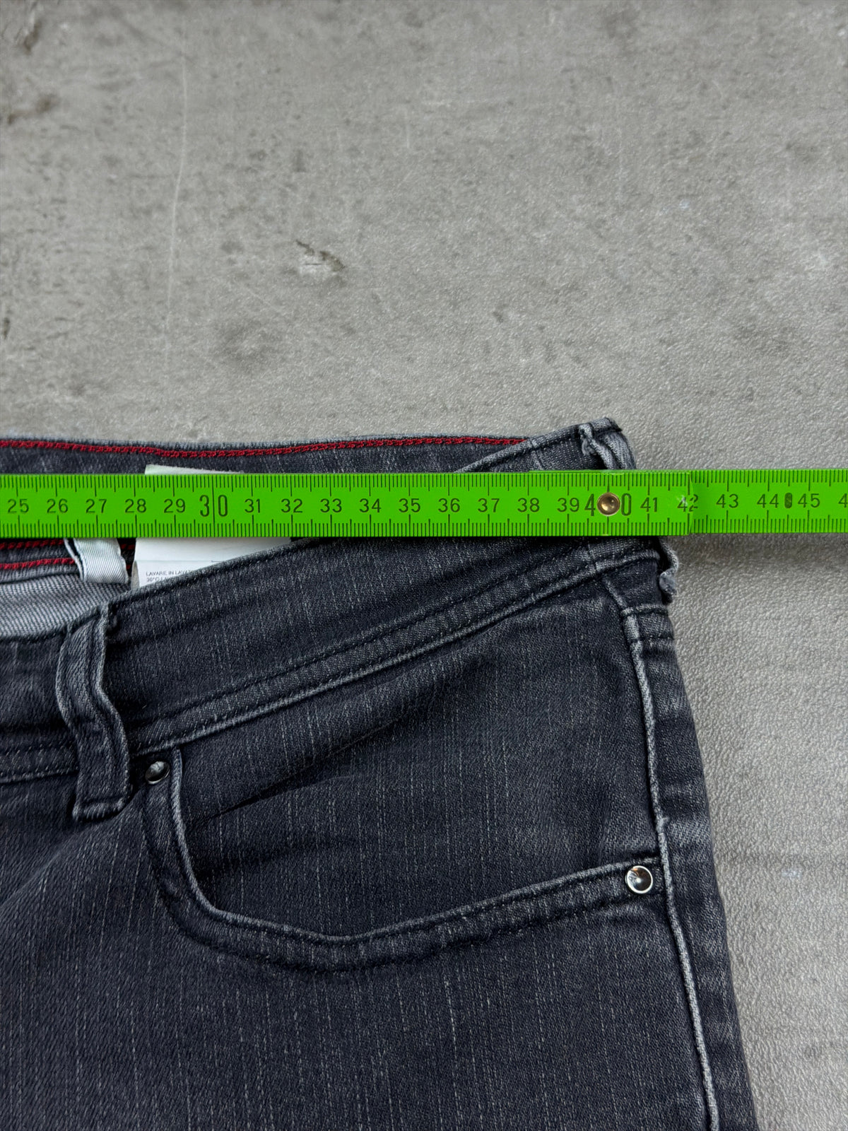 Armani Jeans Archive Slim Straight Denim - Washed Black - Past Pieces