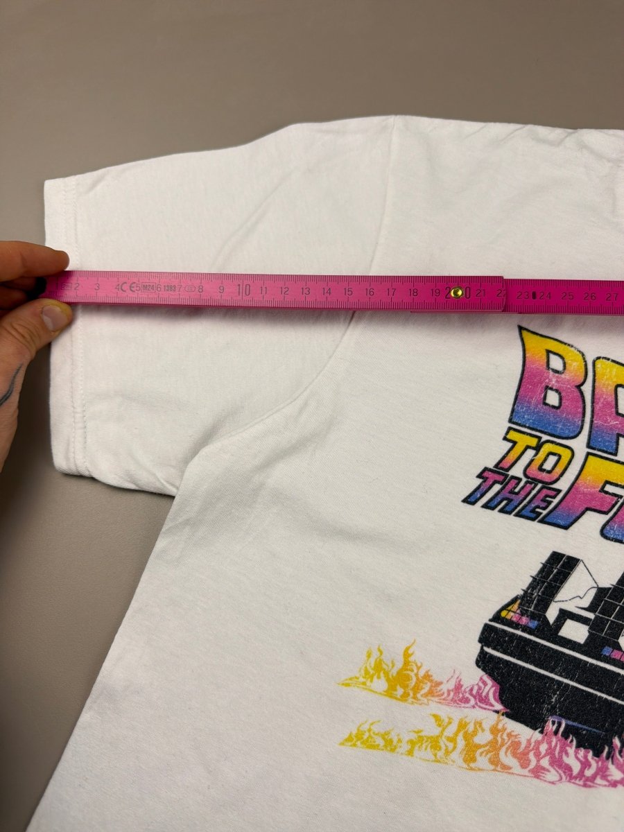 Back to the Future "Delorean" Movie Merch Graphic Tee - Vaporwave Gradient - Past Pieces