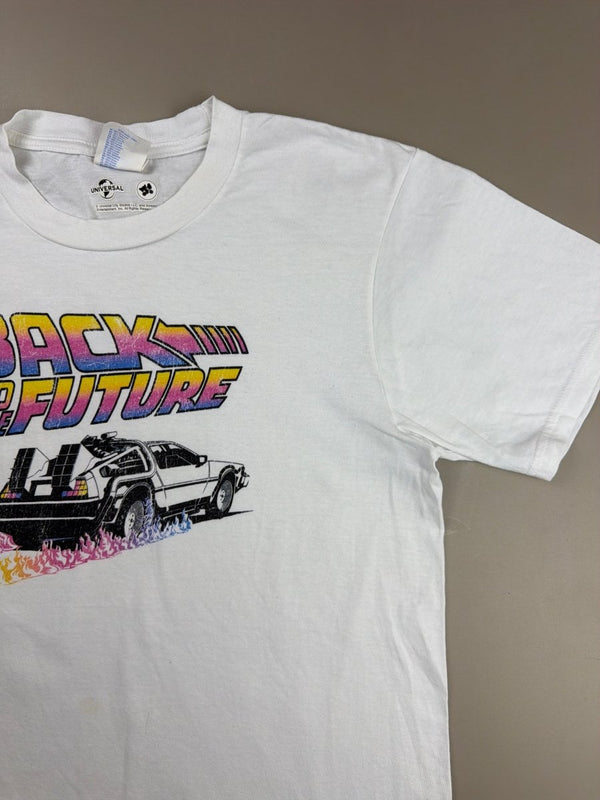 Back to the Future "Delorean" Movie Merch Graphic Tee - Vaporwave Gradient