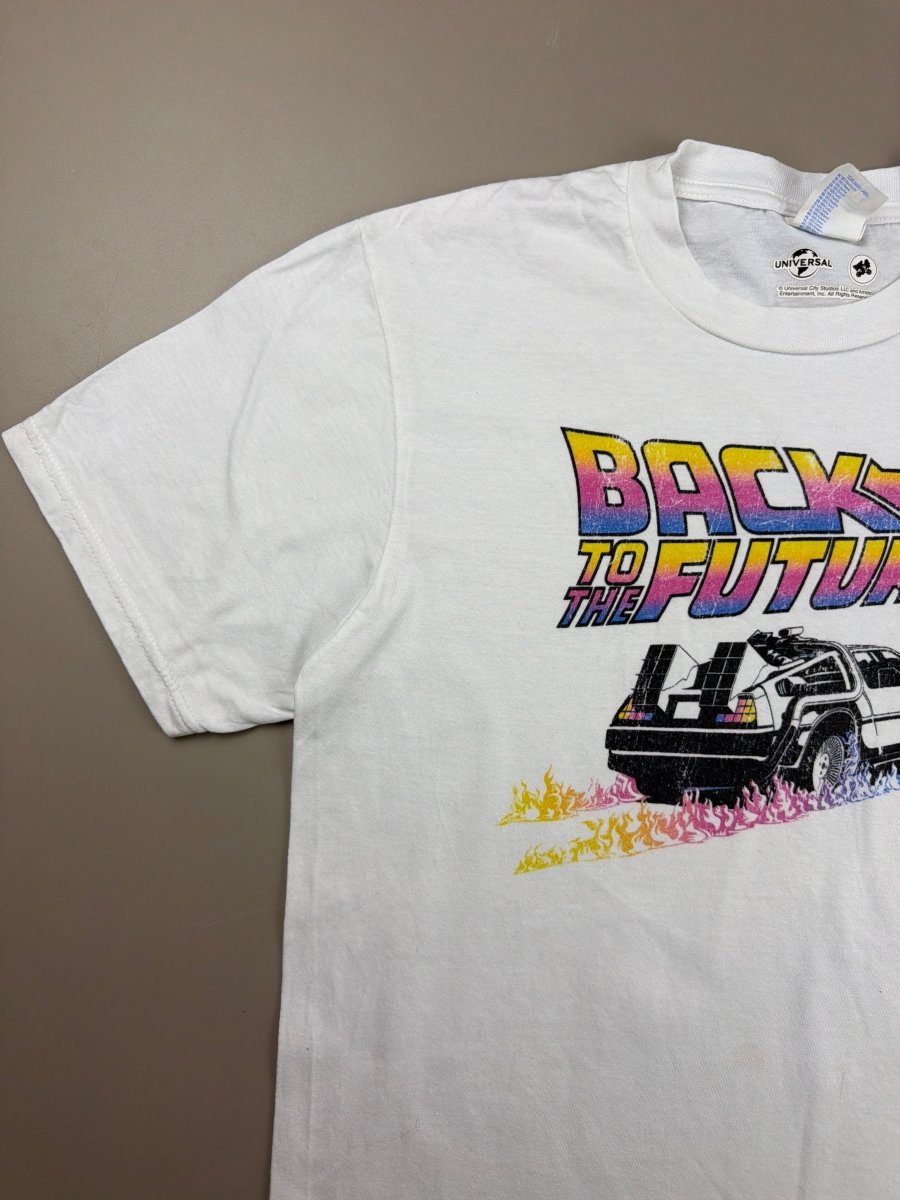 Back to the Future "Delorean" Movie Merch Graphic Tee - Vaporwave Gradient - Past Pieces