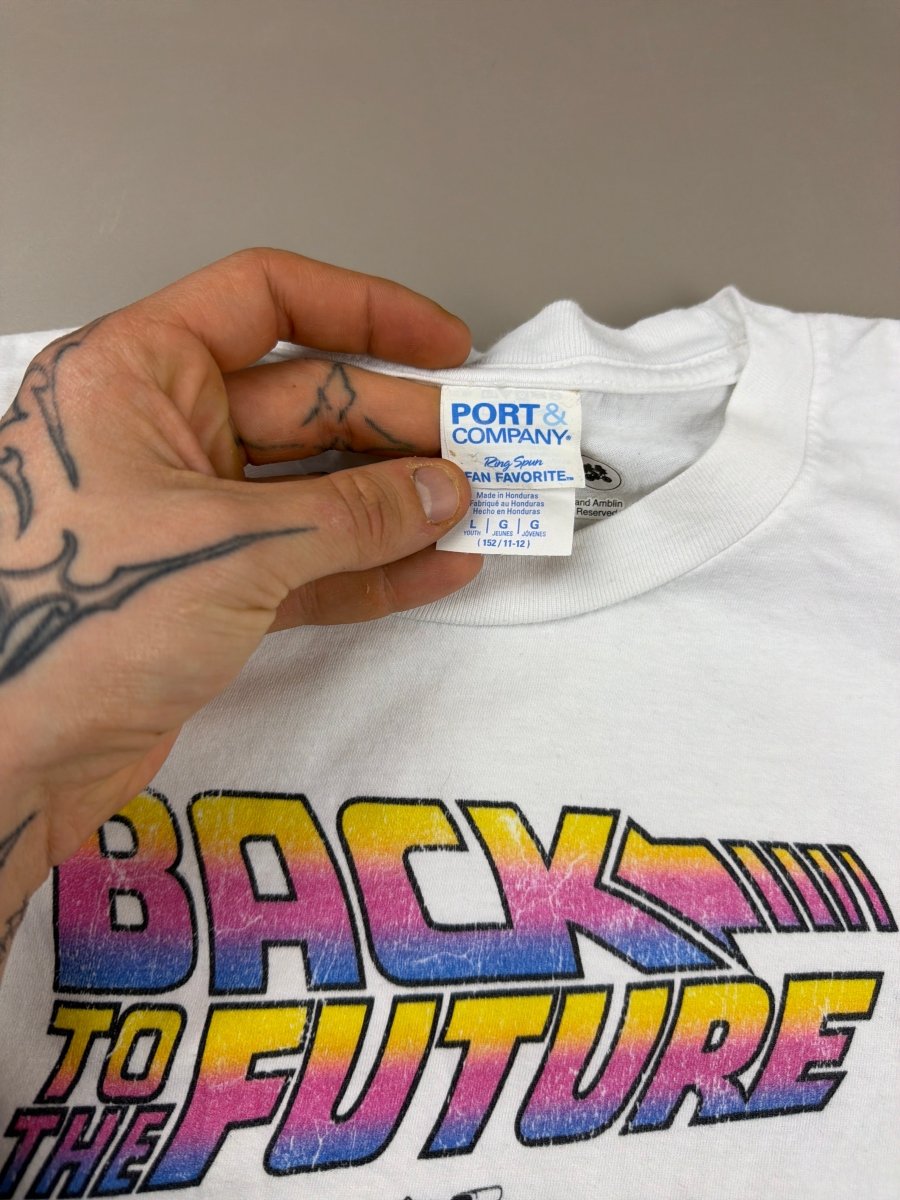 Back to the Future "Delorean" Movie Merch Graphic Tee - Vaporwave Gradient - Past Pieces