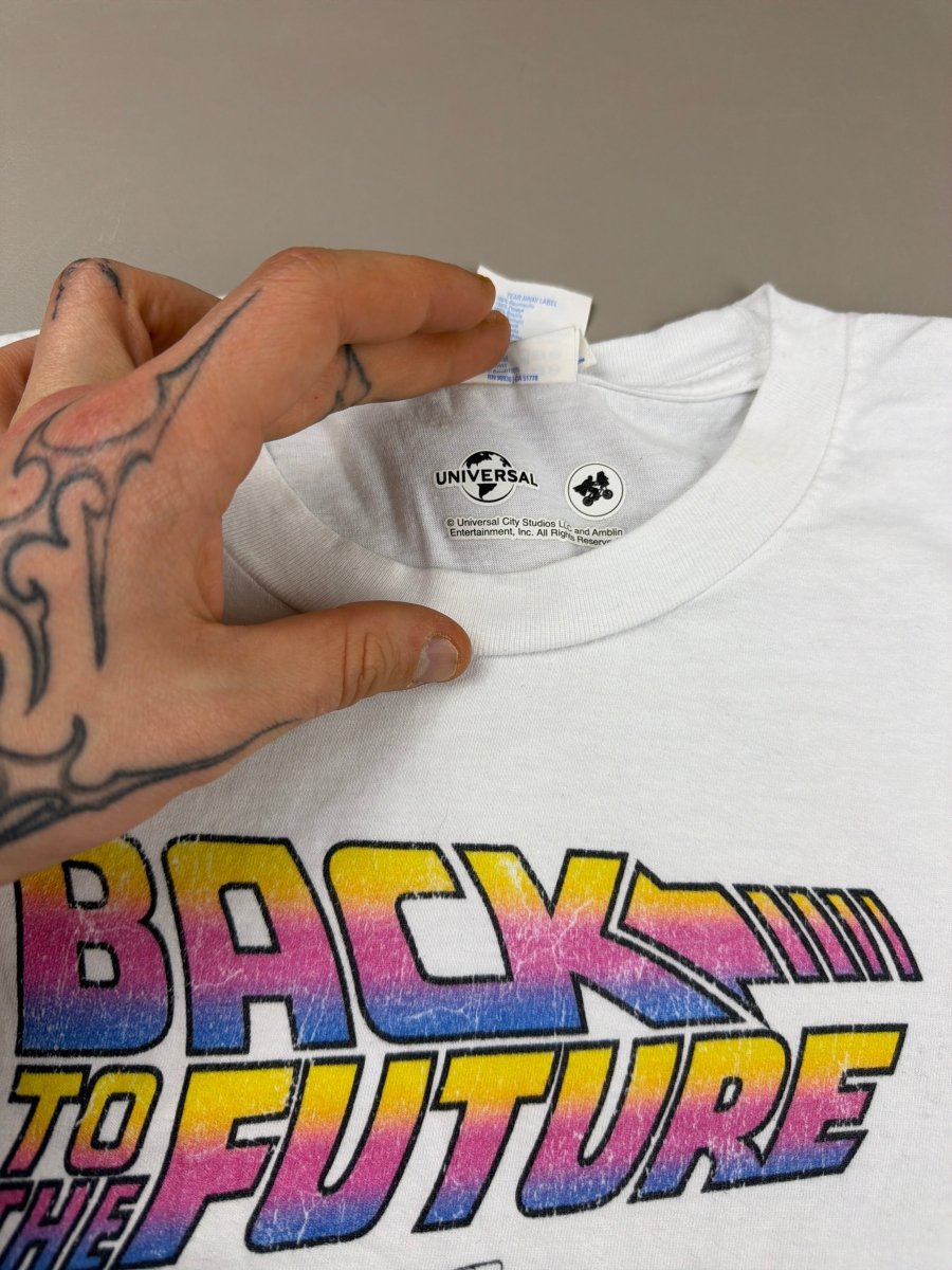 Back to the Future "Delorean" Movie Merch Graphic Tee - Vaporwave Gradient - Past Pieces