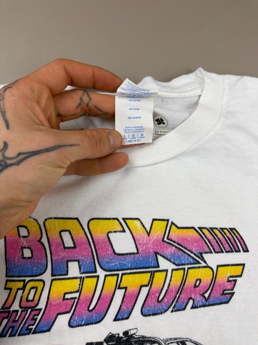 Back to the Future "Delorean" Movie Merch Graphic Tee - Vaporwave Gradient - Past Pieces