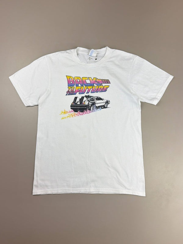 Back to the Future "Delorean" Movie Merch Graphic Tee - Vaporwave Gradient