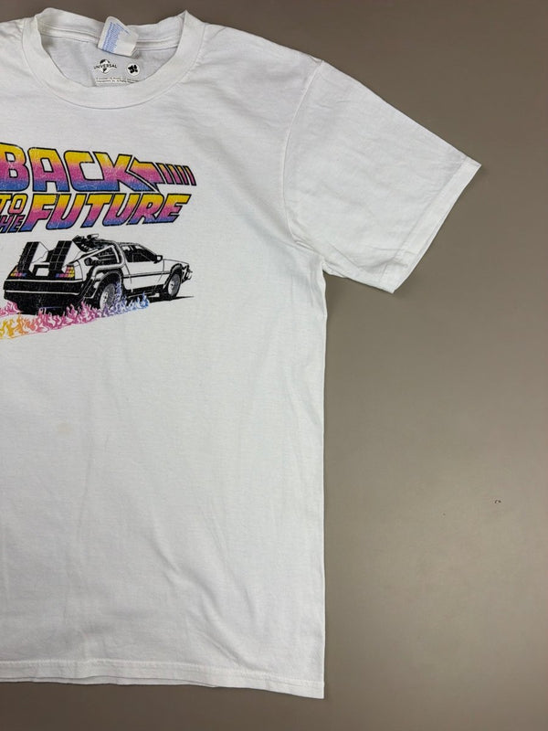 Back to the Future "Delorean" Movie Merch Graphic Tee - Vaporwave Gradient