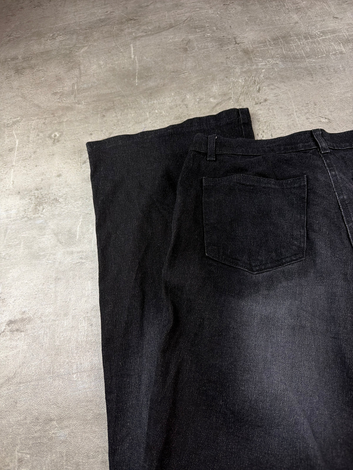 Bianca Maria Caselli Y2K Rhinestone Flared Denim - Washed Black - Past Pieces