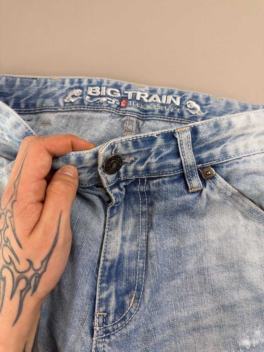 Big Train Japan Archive "High Stakes" Embroidered Denim - Light Wash - Past Pieces