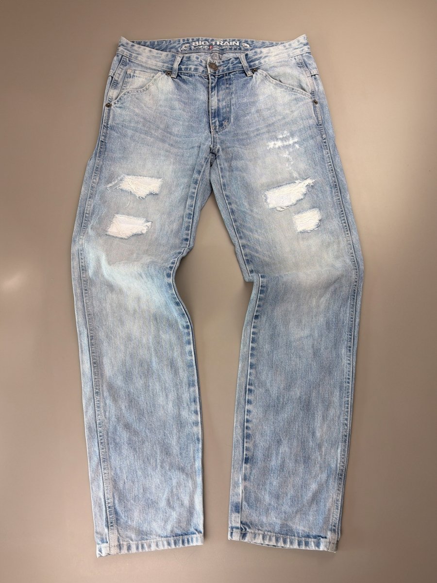 Big Train Japan Archive "High Stakes" Embroidered Denim - Light Wash - Past Pieces