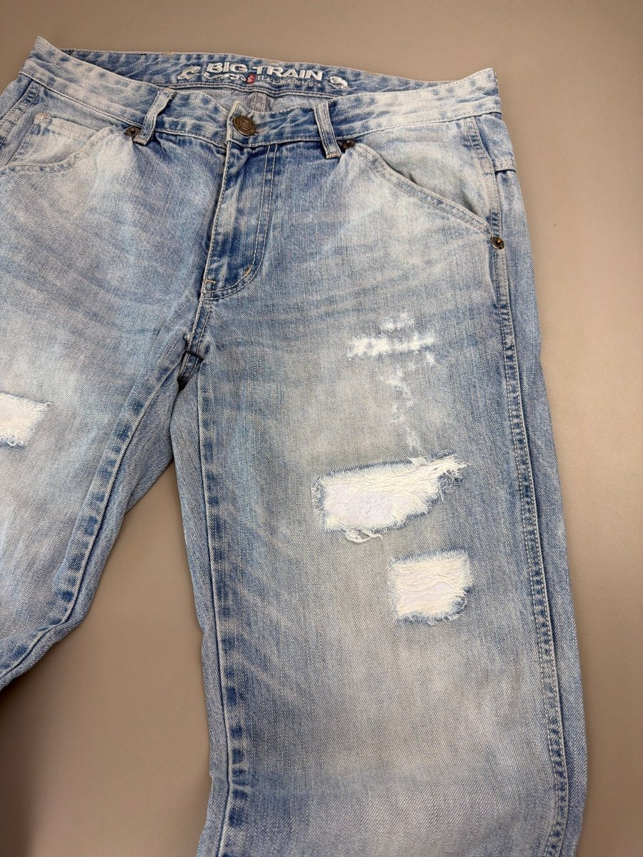Big Train Japan Archive "High Stakes" Embroidered Denim - Light Wash - Past Pieces