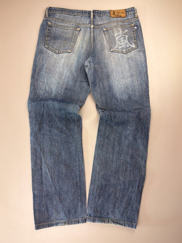 Big Train Takanori Archive "Storm Kanji" Denim - Faded Wash
