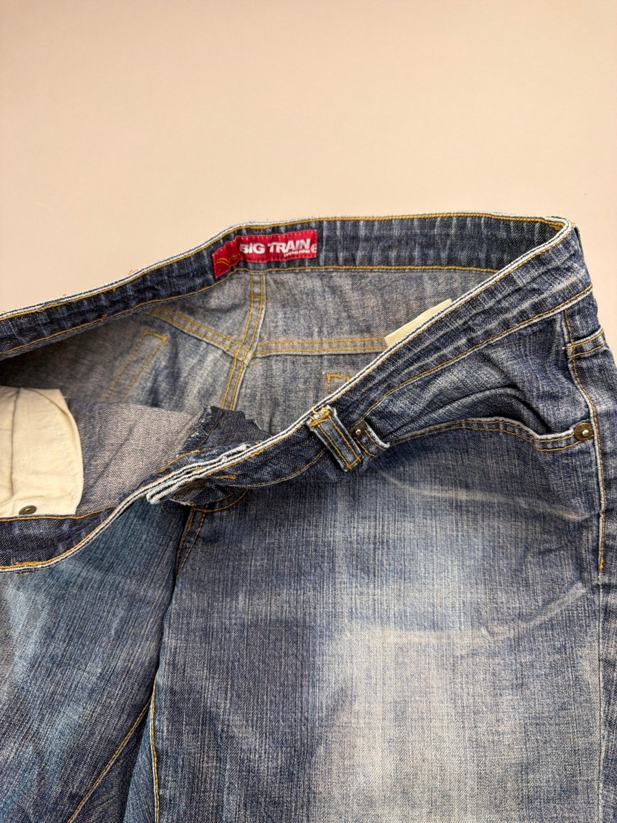 Big Train Takanori Archive "Storm Kanji" Denim - Faded Wash - Past Pieces