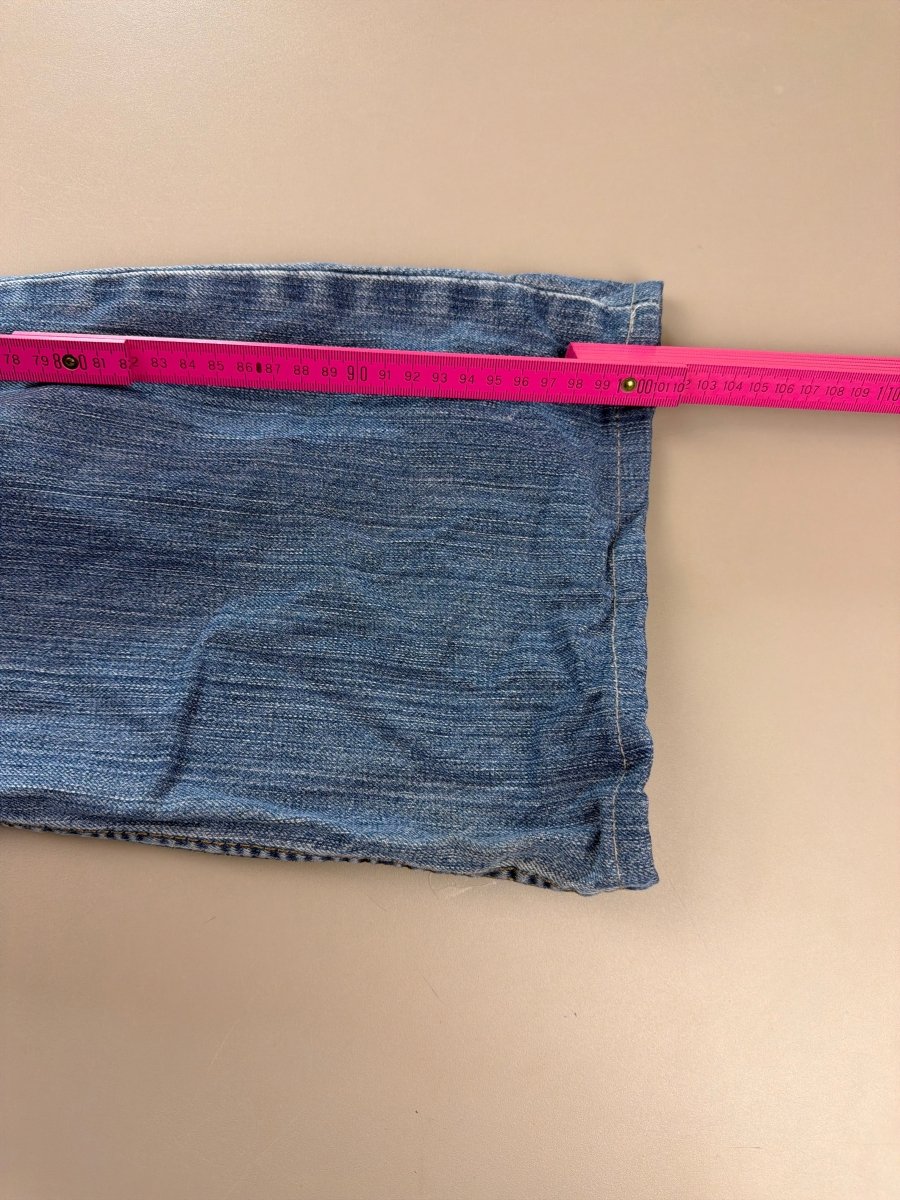 BKE Denim Y2K Low Waist Flare Jeans - Medium Wash Studded - Past Pieces