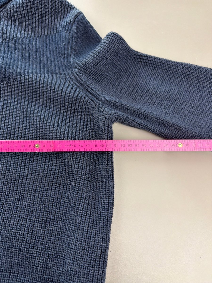 BOSS Archive Ribbed Quarter - Zip Pullover - Deep Navy - Past Pieces