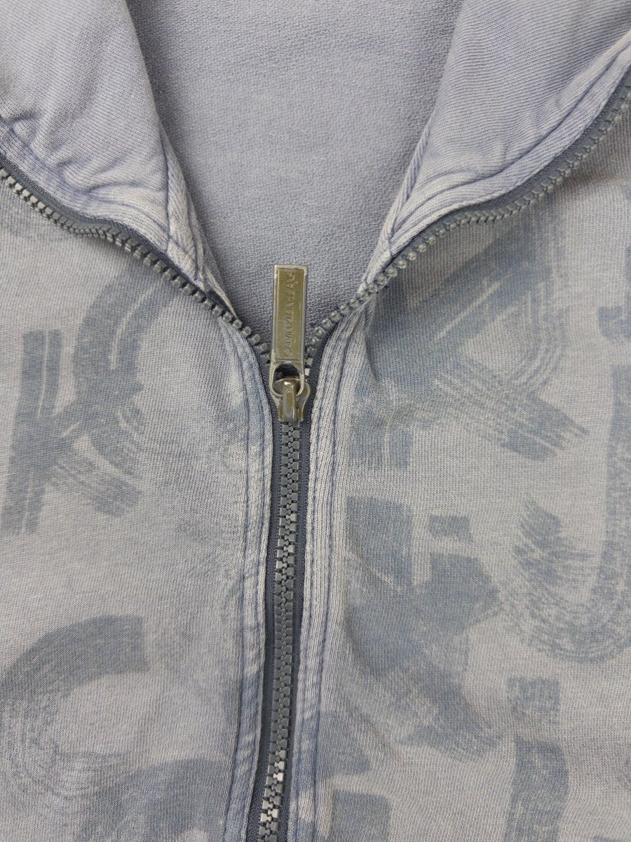 Calvin Klein Jeans Archive "Cyber Wash" Collared Zip Hoodie - Washed Blue - Past Pieces