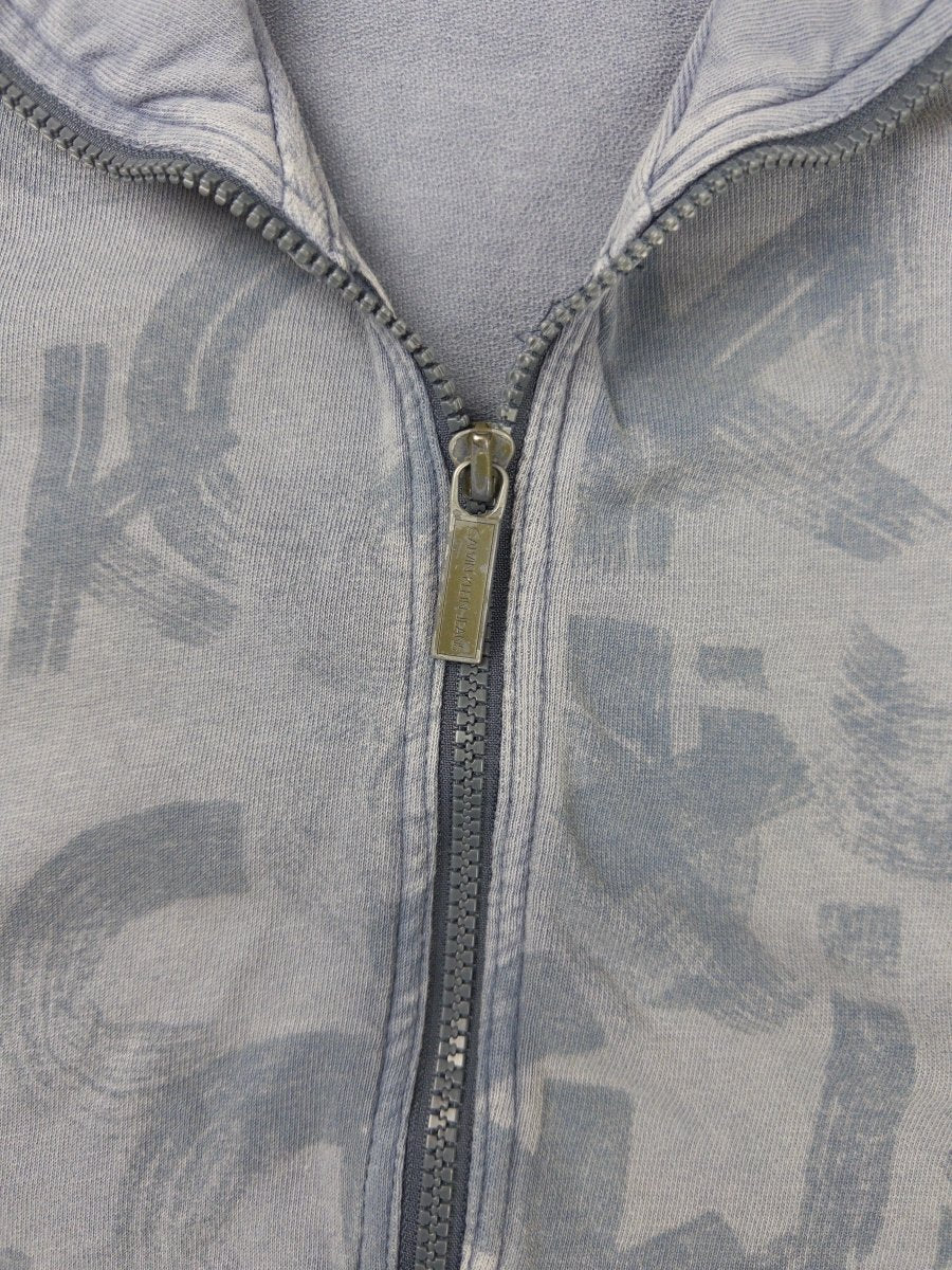 Calvin Klein Jeans Archive "Cyber Wash" Collared Zip Hoodie - Washed Blue - Past Pieces