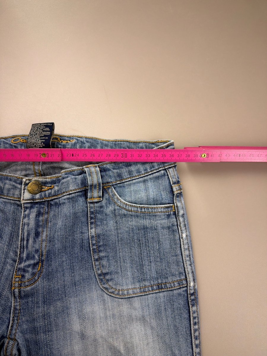 Campus Crew "Diamond" Flared Denim - Low Waist Bejeweled Y2K - Past Pieces