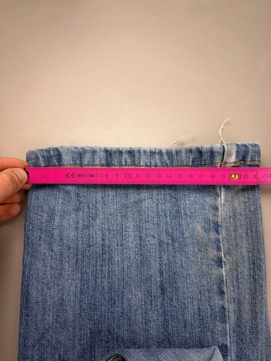 Campus Crew "Diamond" Flared Denim - Low Waist Bejeweled Y2K - Past Pieces