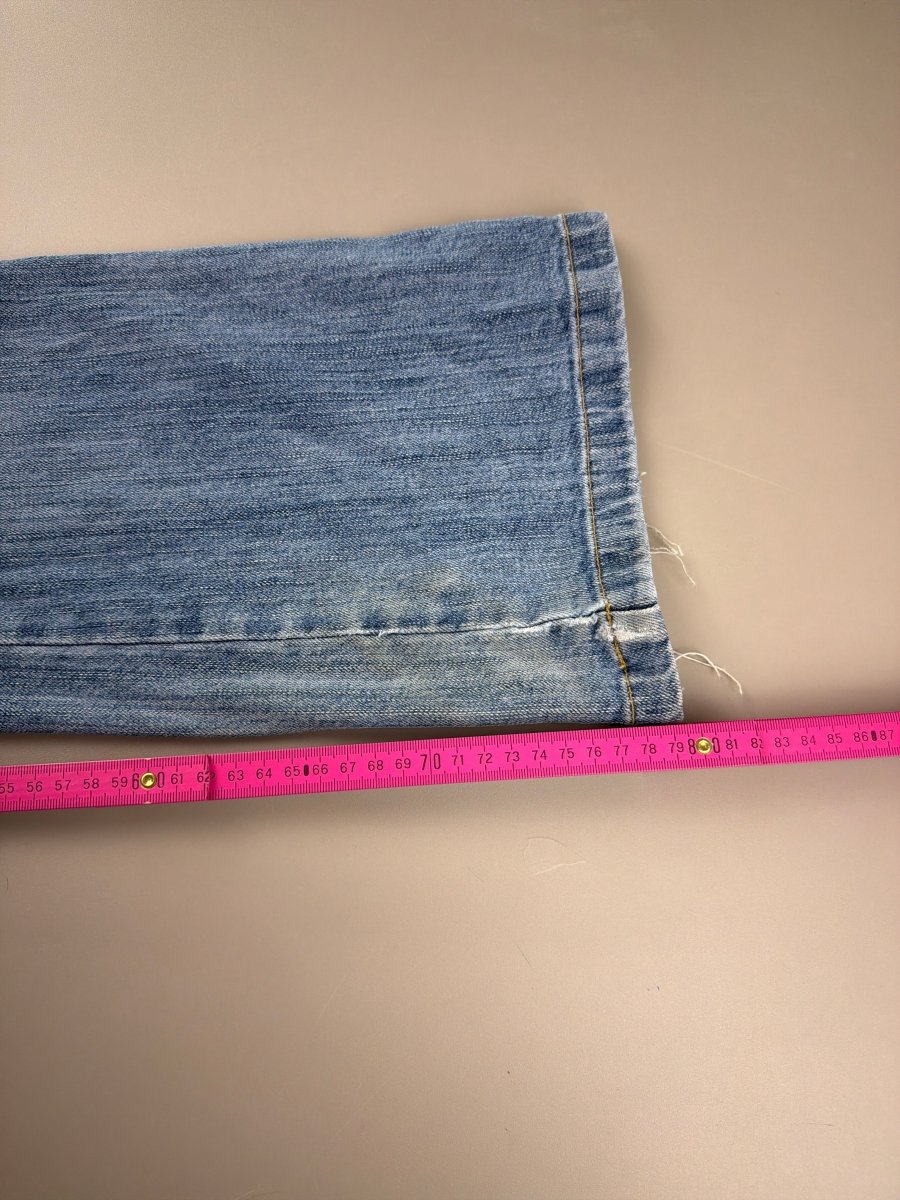 Campus Crew "Diamond" Flared Denim - Low Waist Bejeweled Y2K - Past Pieces