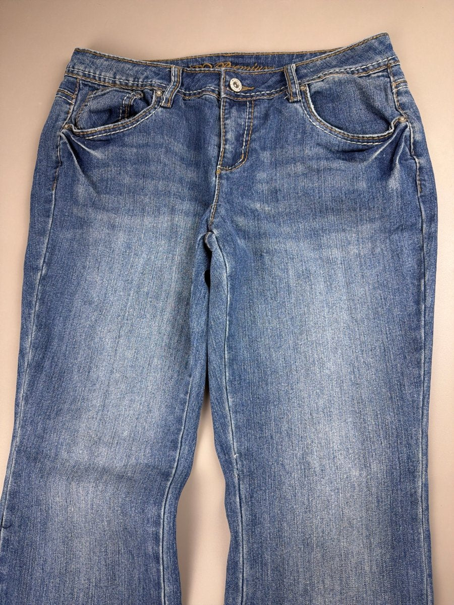Cato Premium "Starlet" Embellished Flare Jeans - Rhinestone - Past Pieces