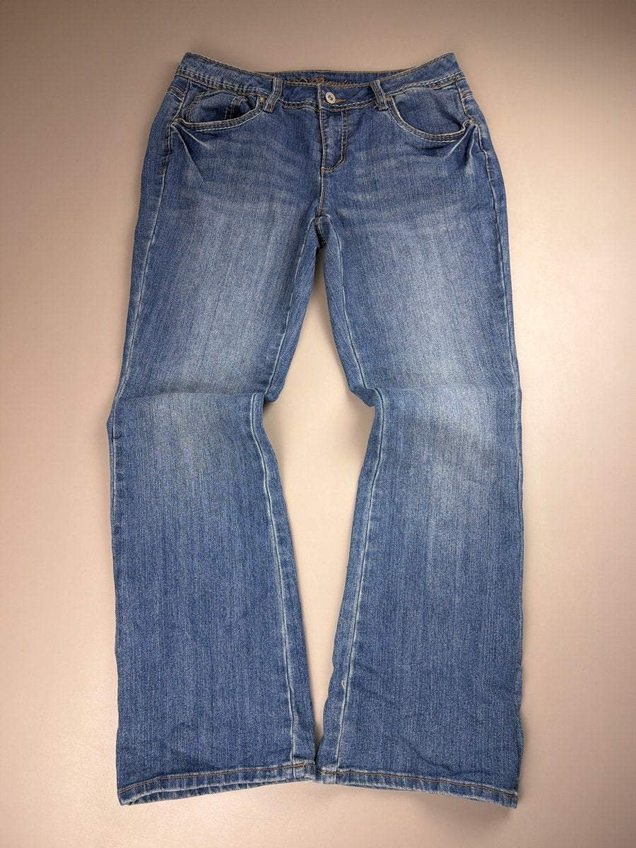 Cato Premium "Starlet" Embellished Flare Jeans - Rhinestone - Past Pieces