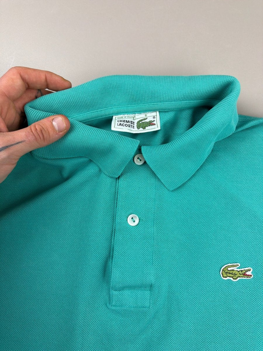 Chemise Lacoste Archive Piqué Polo - Turquoise Teal - Past Pieces