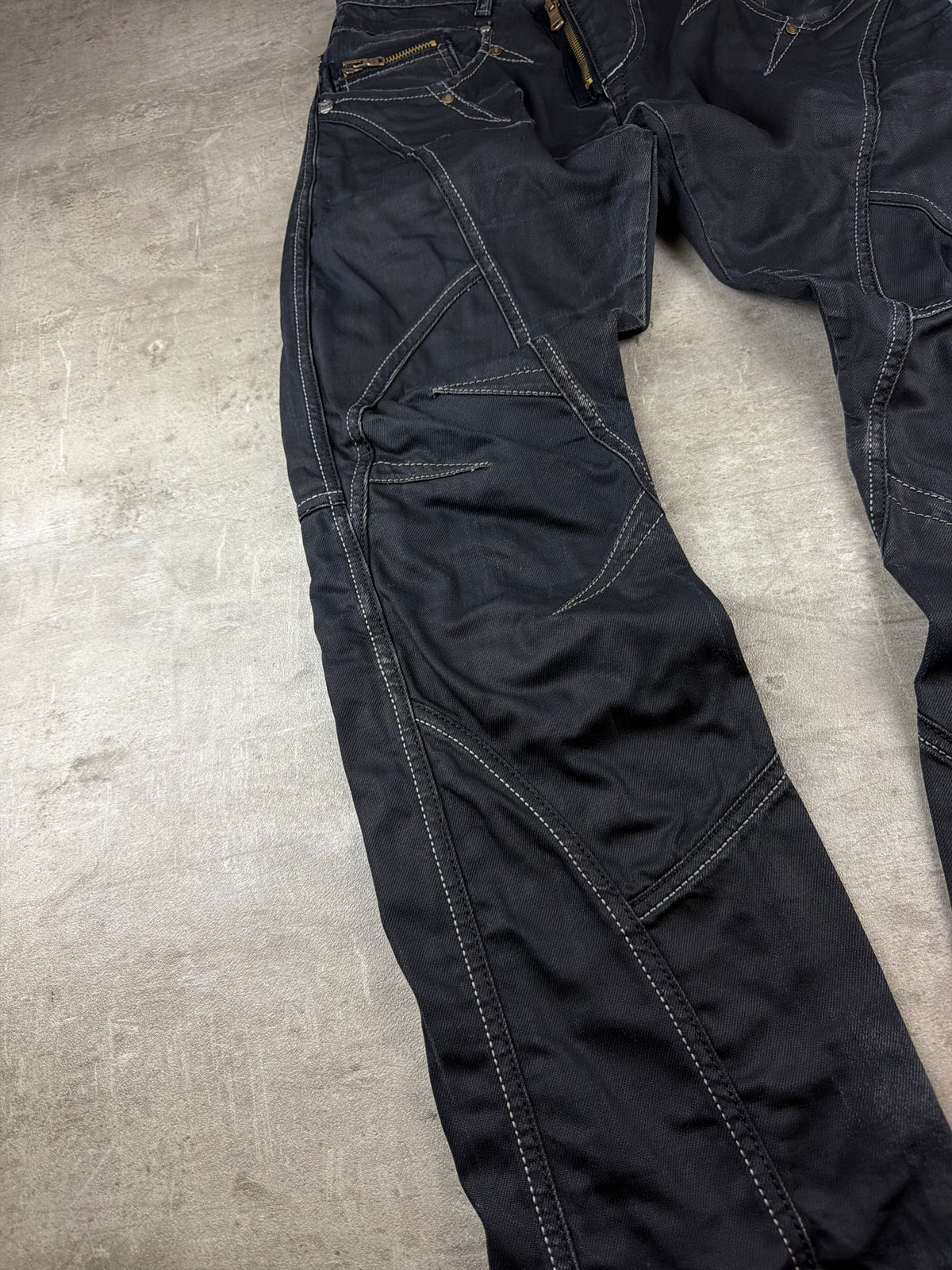 Cipo & Baxx Y2K Baggy Zip Pocket Denim - Washed Black – Ansicht 3