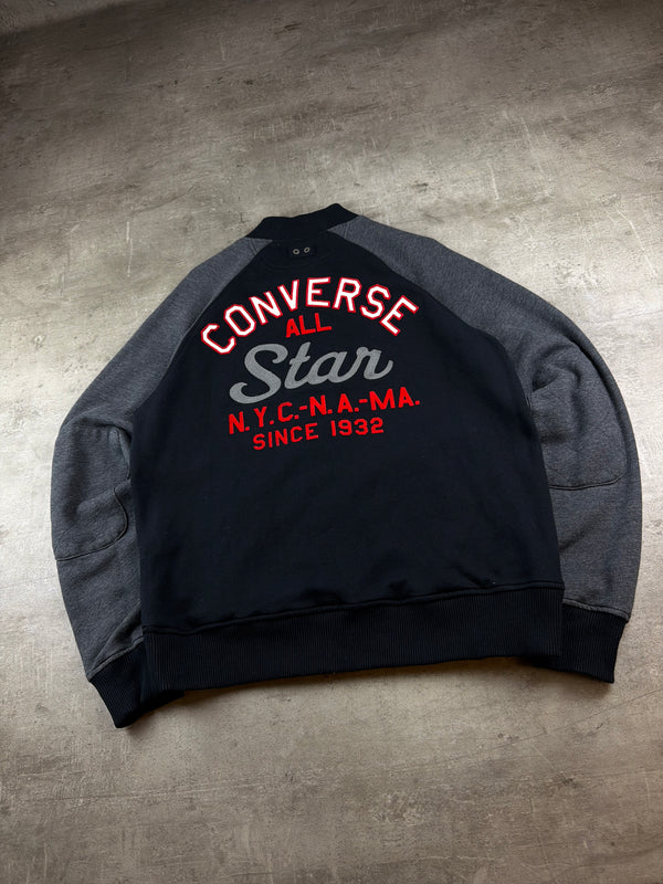 Converse All Star "Chuck Taylor" Varsity Sweat Jacket - Navy / Grey
