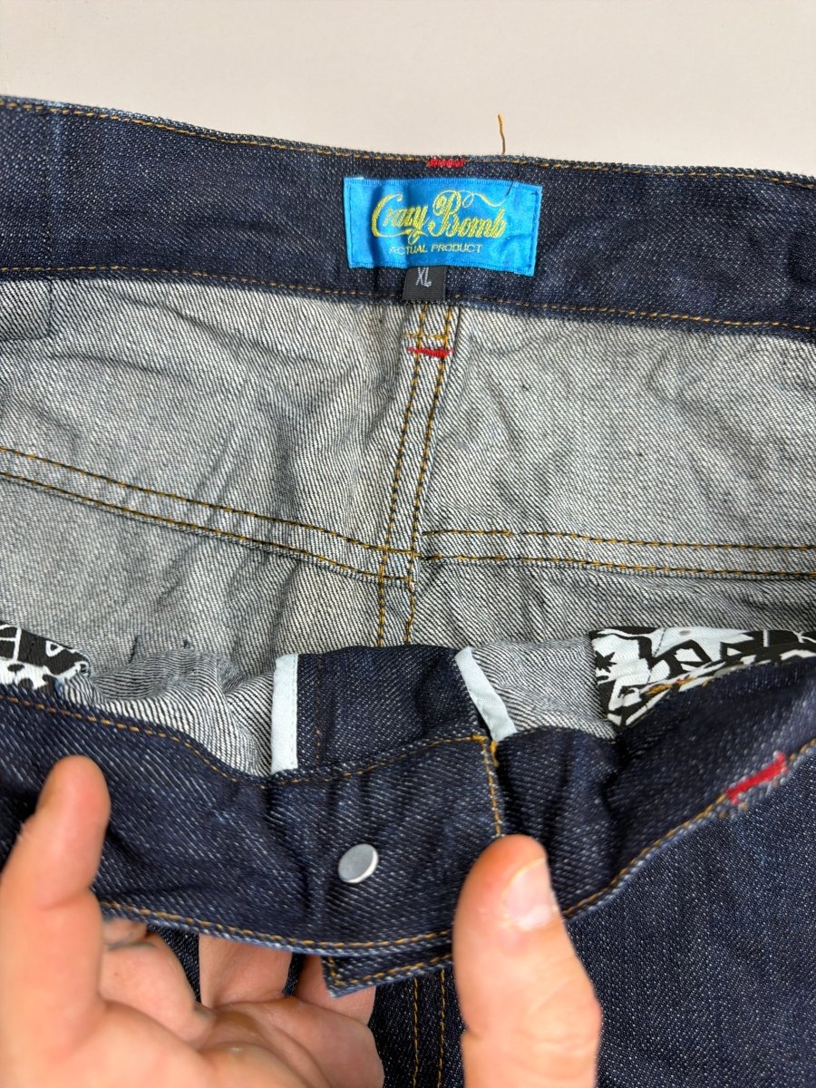 Crazy Bomb Archive "Shark Bomb" Graphic Denim - Indigo Red - Past Pieces
