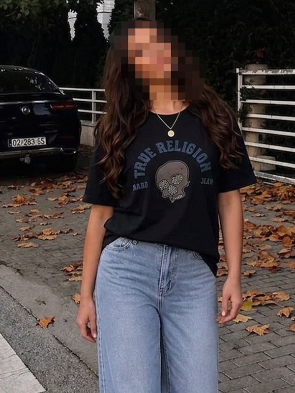 True Religion Archive "Diamond Skull" Tee - Washed Black