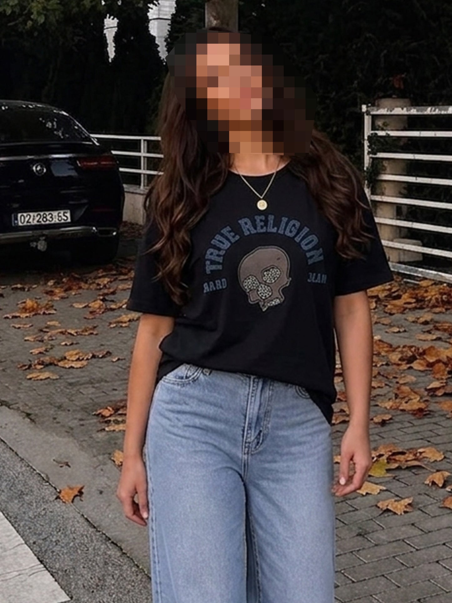 True Religion Archive "Diamond Skull" Tee - Washed Black