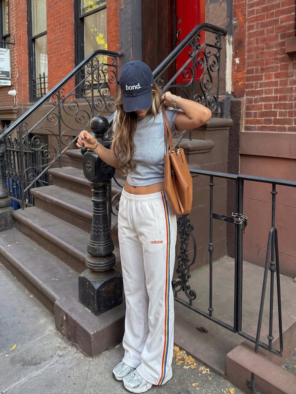 Adidas Multi-Color Piping Wide Leg Trackpants - Off-White