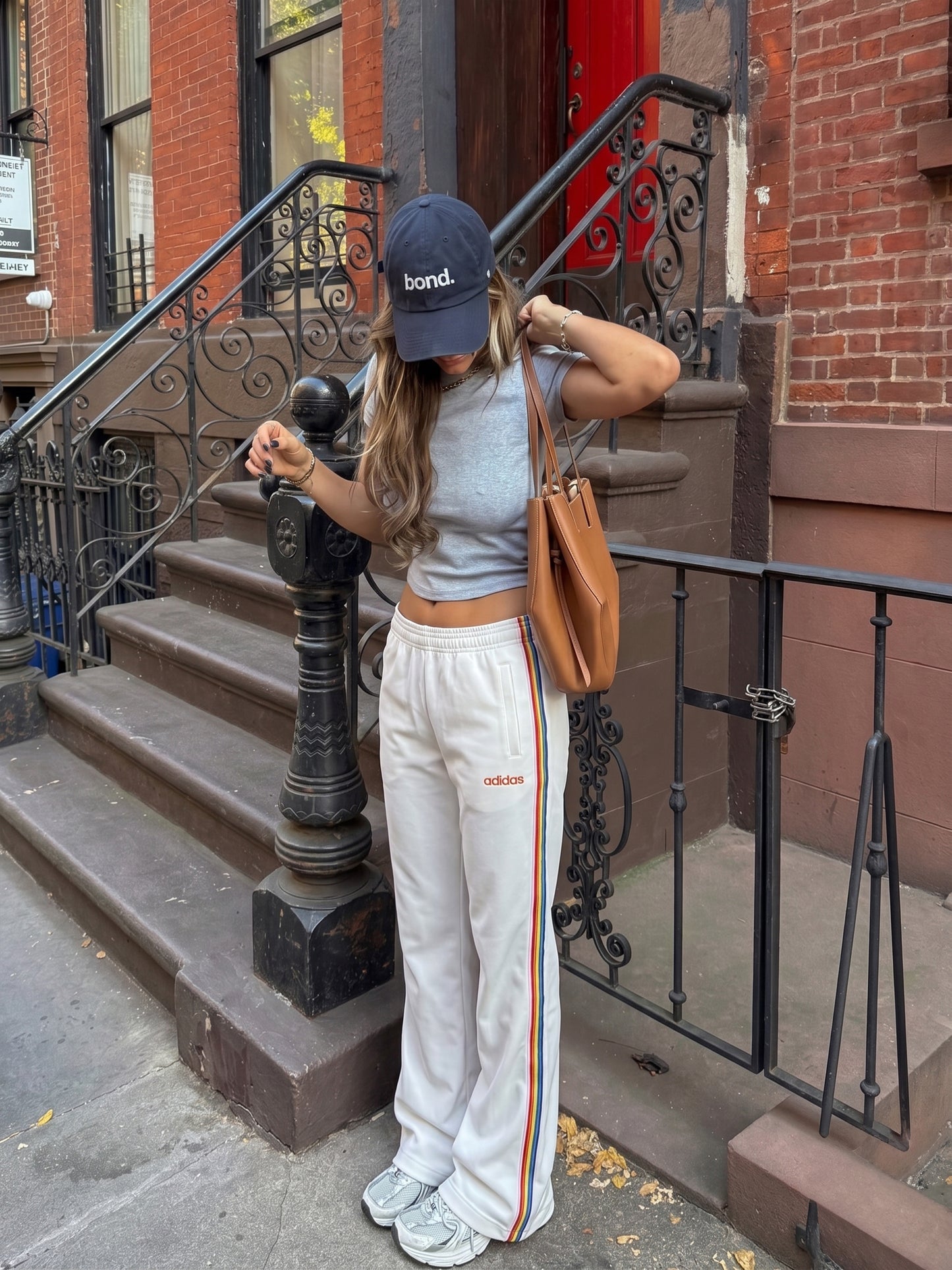 Adidas Multi-Color Piping Wide Leg Trackpants - Off-White